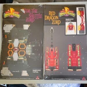 Mighty Morphin Power Rangers Zord Posters Origami PAPER art
